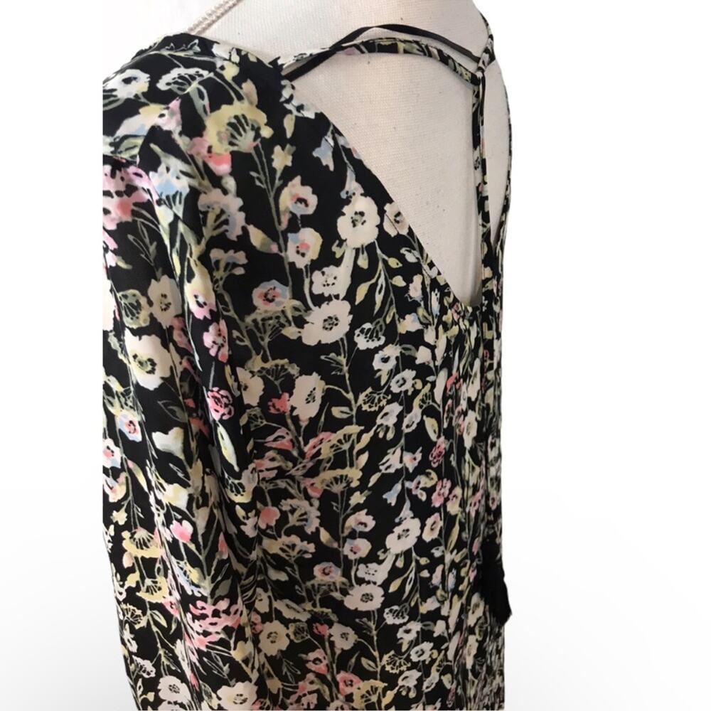 LC Lauren Conrad Floral Tunic top long sleeves New - Picture 8 of 12